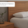 An image of the Ludlow Bed Frame and Nightstand with a callout that the nightstand is sold separately 