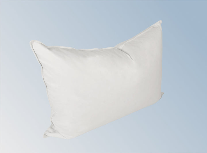 The Down and Feather pillow on a light blue background