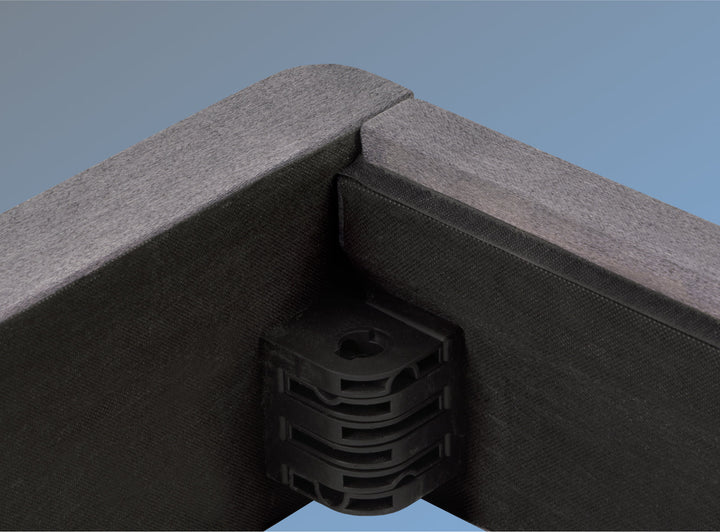 A closeup image of the Helix Foundation showing its easy tool free assembly