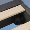 A closeup image of the Helix Foundation showing its sturdy slats