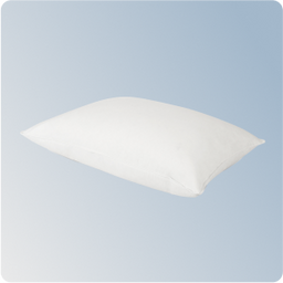The Helix Down and Feather Pillow on a blue gradient background