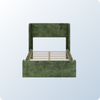 An image of the Astor Bed Frame on a blue background gradient