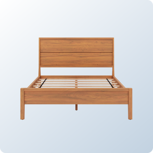 An image of the Ludlow Bed Frame on a blue background gradient