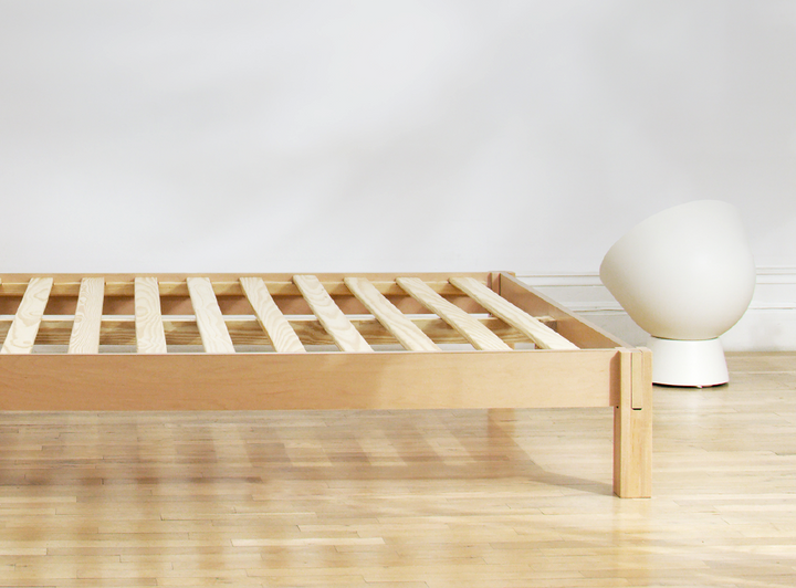 helix natural wood bed frame